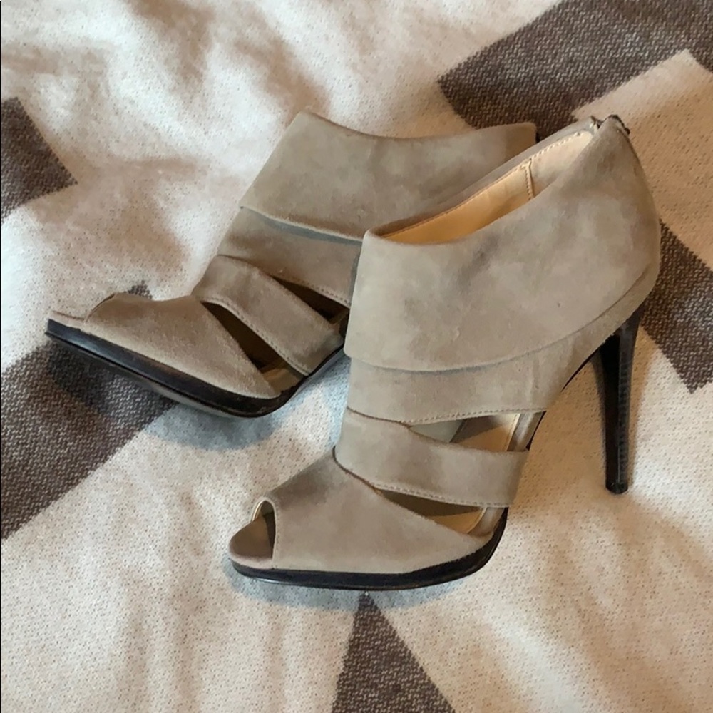 Calvin Klein gray suede booties. AMAZING! Worn 2